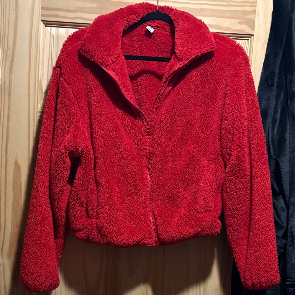 Old Navy Women's Vibrant Red cropped Jacket
